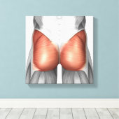 Sluiting van het Uitzicht van de menselijke gladde Canvas Afdruk (Insitu (Houten vloer))