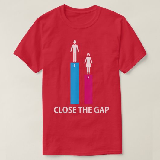 Sluiting van het verschil in beloning tussen manne t-shirt (Design voorkant)