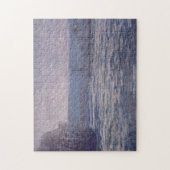 Sluiting van ijs op Seine Bennecourt Monet Fine Ar Legpuzzel (Verticaal)