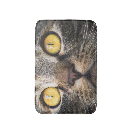 Sluiting van kat met gele ogen badmat (Voorkant Verticaal)
