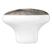 Sluiting van kat met gele ogen keramische knop (Zijkant)