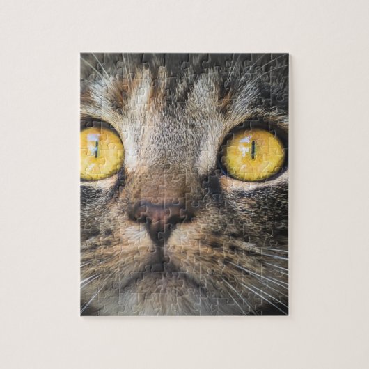 Sluiting van kat met gele ogen legpuzzel (Verticaal)