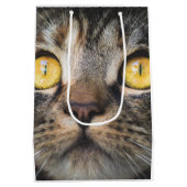 Sluiting van kat met gele ogen medium cadeauzakje (Achterkant)