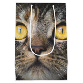 Sluiting van kat met gele ogen medium cadeauzakje