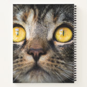 Sluiting van kat met gele ogen notitieboek (Achterkant)