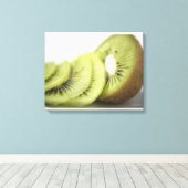 Sluiting van kiwi-plakken canvas afdruk (Insitu (Houten vloer))