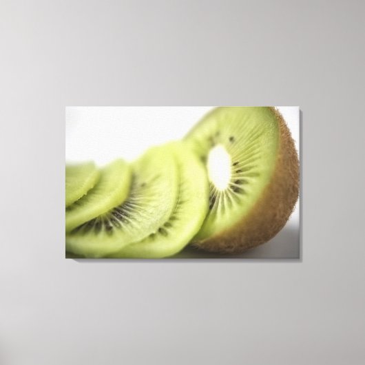 Sluiting van kiwi-plakken canvas afdruk (Voorkant)