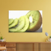 Sluiting van kiwi-plakken canvas afdruk (Insitu (Woonkamer))