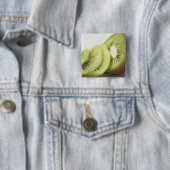Sluiting van kiwi-plakken vierkante button 5,1 cm (In situ)