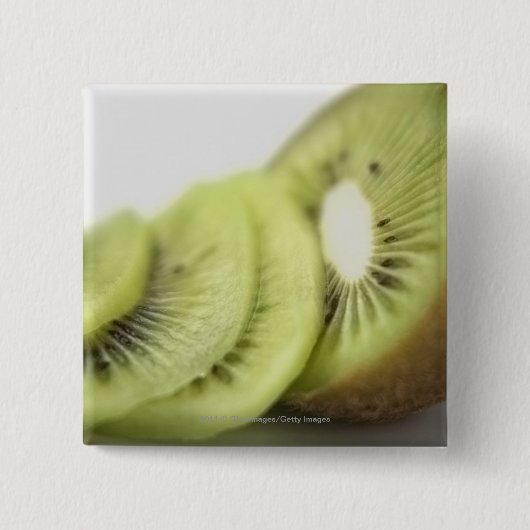 Sluiting van kiwi-plakken vierkante button 5,1 cm (Voorkant)