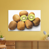 Sluiting van kiwi-vruchten 2 canvas afdruk (Insitu (Woonkamer))