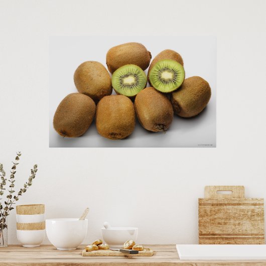 Sluiting van kiwi-vruchten 2 poster (Keuken)