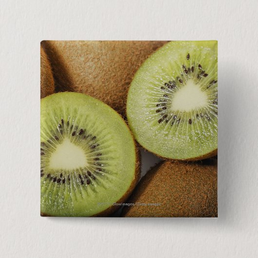 Sluiting van kiwi-vruchten 2 vierkante button 5,1 cm (Voorkant)