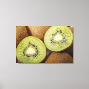 Sluiting van kiwi-vruchten canvas afdruk