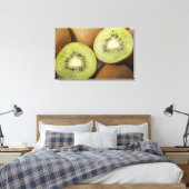 Sluiting van kiwi-vruchten canvas afdruk (Insitu (Slaapkamer))