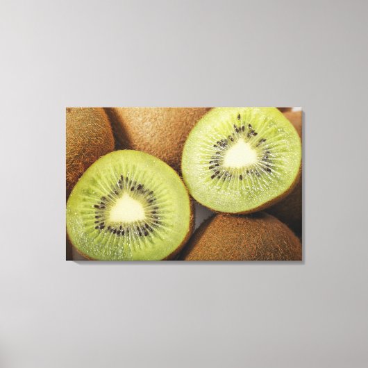 Sluiting van kiwi-vruchten canvas afdruk (Voorkant)