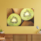 Sluiting van kiwi-vruchten canvas afdruk (Insitu (Woonkamer))