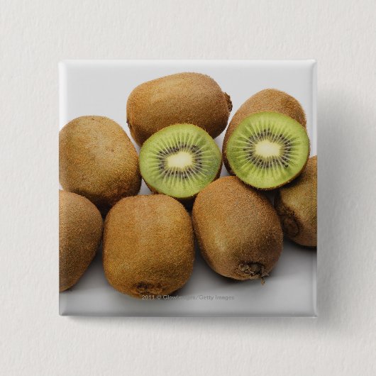 Sluiting van kiwi-vruchten vierkante button 5,1 cm (Voorkant)