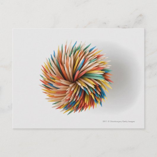 Sluiting van kleurpotloden briefkaart (Voorkant)