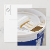 Sluiting van koffie briefkaart (Voorkant / Achterkant)