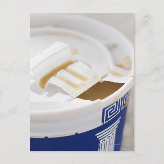 Sluiting van koffie briefkaart (Voorkant)