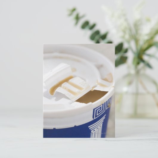 Sluiting van koffie briefkaart (Staand voorkant)