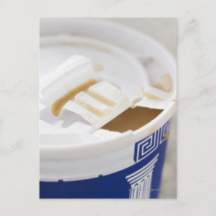 Sluiting van koffie briefkaart