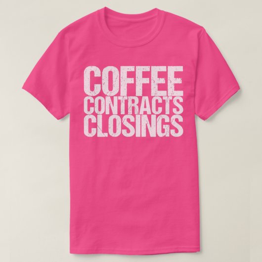 Sluiting van koffie-contracten t-shirt (Design voorkant)
