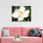 sluiting van magnolia grandiflora op canvas print (Insitu (Woonkamer))
