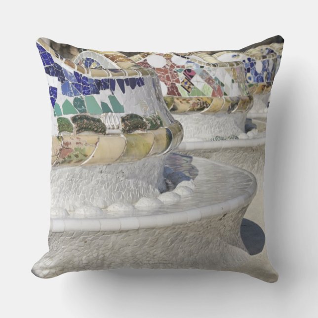 Sluiting van Mosaics op het Gaudi-gebouw, Parc Kussen (Voorkant)