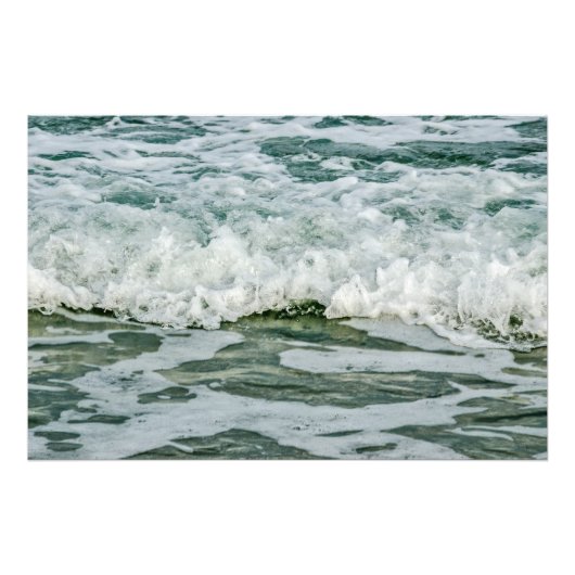 Sluiting van Ocean Waves Foto Afdruk (Voorkant)