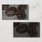 Sluiting van ongemalen koffiebonen visitekaartje (Voorkant / Achterkant)