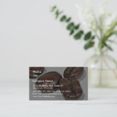 Sluiting van ongemalen koffiebonen visitekaartje (Staand voorkant)