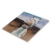 Sluiting van Paarden met Mouth Open Tegeltje (Zijkant)