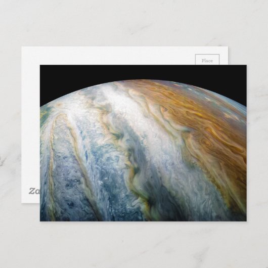 Sluiting van Planet Jupiter van Juno flyby (2017) Briefkaart (Voorkant / Achterkant)