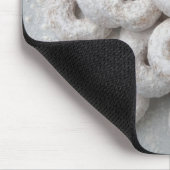 Sluiting van poederdonuts in een bord muismat (Hoek)