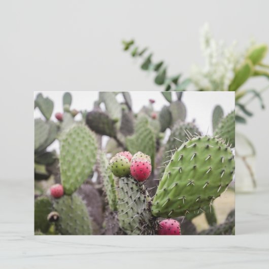 Sluiting van Prickly Pear Cactus Bedankkaart (Staand voorkant)