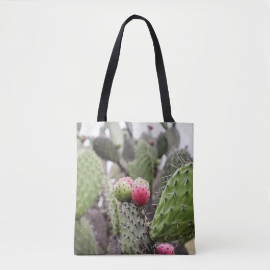 Sluiting van Prickly Pear Cactus Tote Bag (Voorkant)