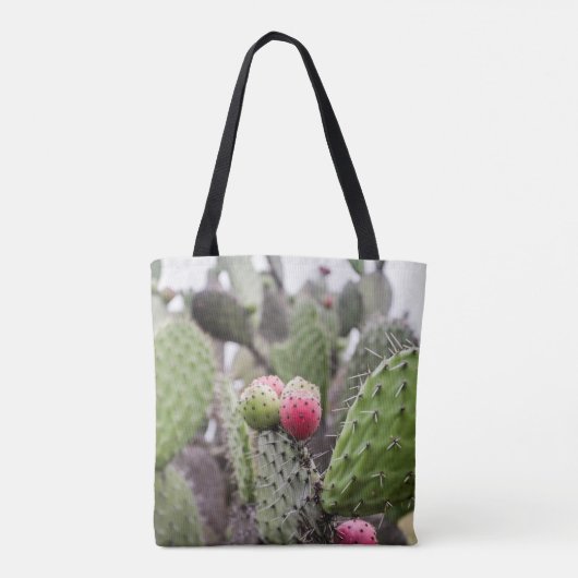 Sluiting van Prickly Pear Cactus Tote Bag (Achterkant)