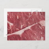 Sluiting van rauw biefstuk briefkaart (Voorkant / Achterkant)