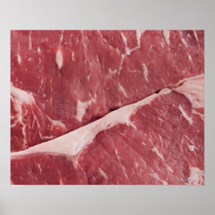 Sluiting van rauw biefstuk poster