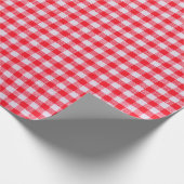 Sluiting van rode ingewanden, tableclothtextuur cadeaupapier (Hoek)