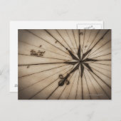 Sluiting van roos op antiek kaart (Voorkant / Achterkant)