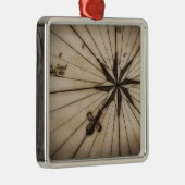 Sluiting van roos op antiek kaart metalen ornament (Rechts)