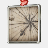 Sluiting van roos op antiek kaart metalen ornament (Links)