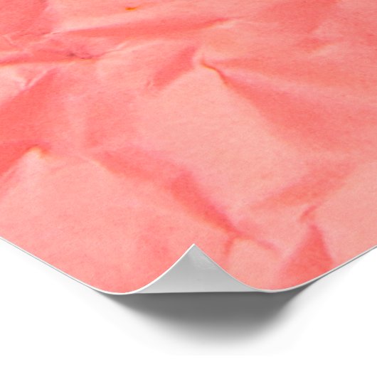 Sluiting van roze kreukjes oud met papier p poster (Hoek)