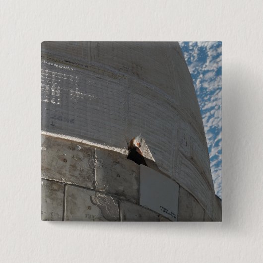 Sluiting van Space Shuttle Atlantis Vierkante Button 5,1 Cm (Voorkant)