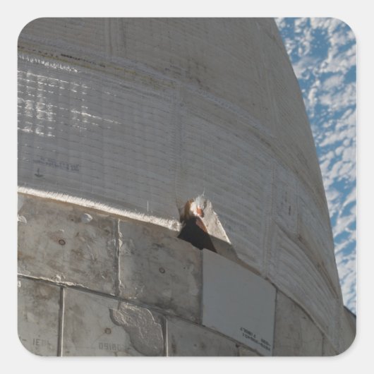 Sluiting van Space Shuttle Atlantis Vierkante Sticker (Voorkant)