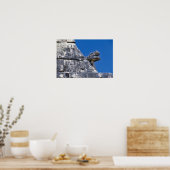 Sluiting van stenen die een oude Mayaan maken Poster (Keuken)