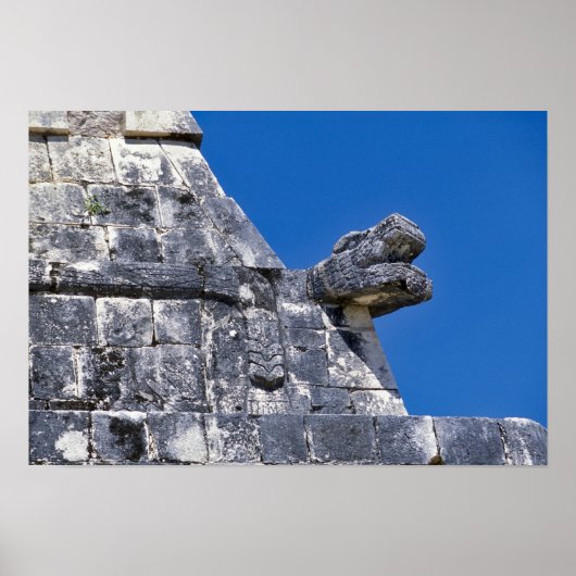 Sluiting van stenen die een oude Mayaan maken Poster (Voorkant)